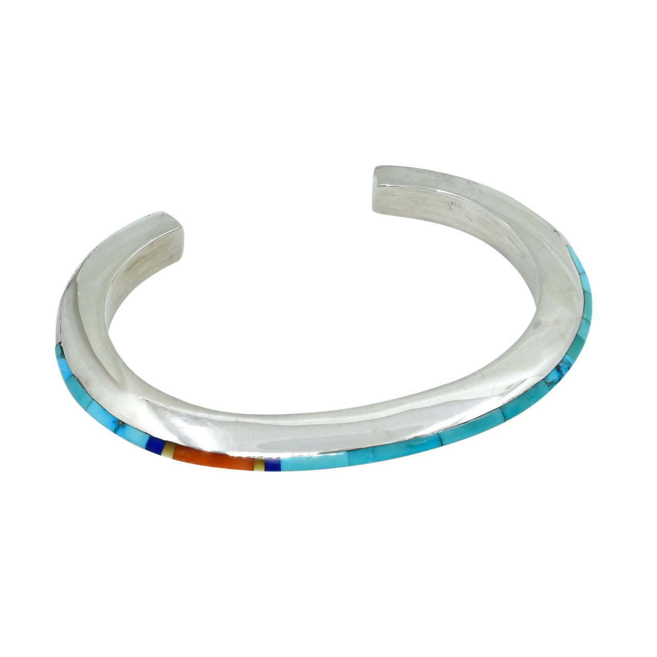 Jimmie King Jr. Sky High Bracelet of Inlay - Turquoise & Tufa