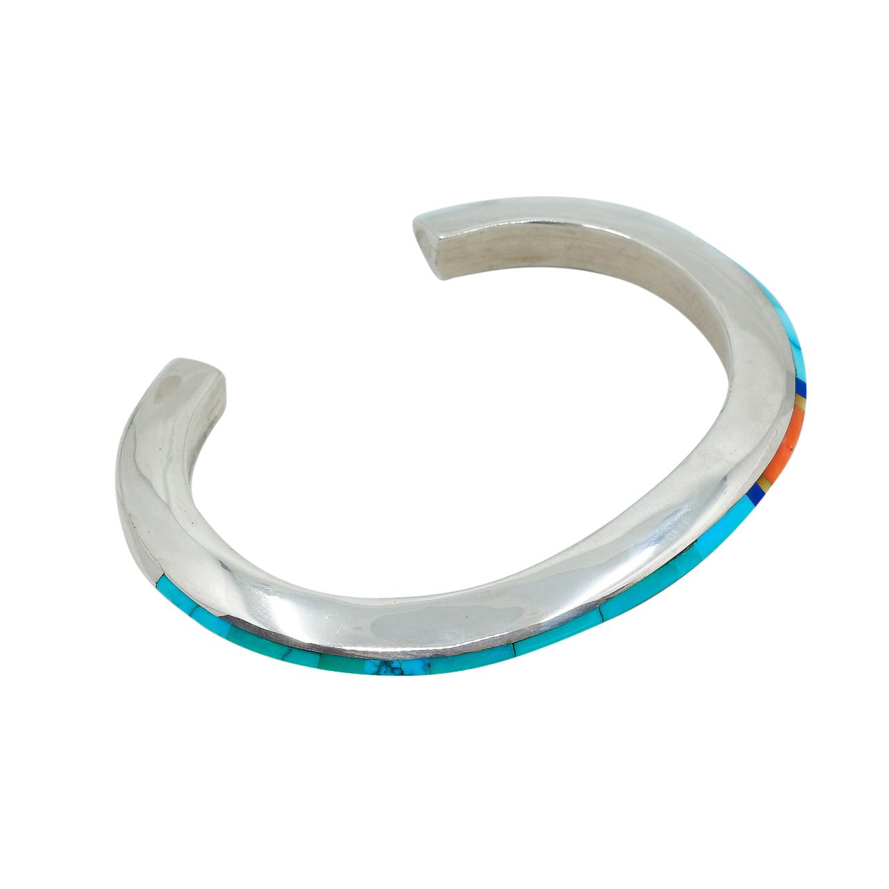 Jimmie King Jr. Sky High Bracelet of Inlay - Turquoise & Tufa