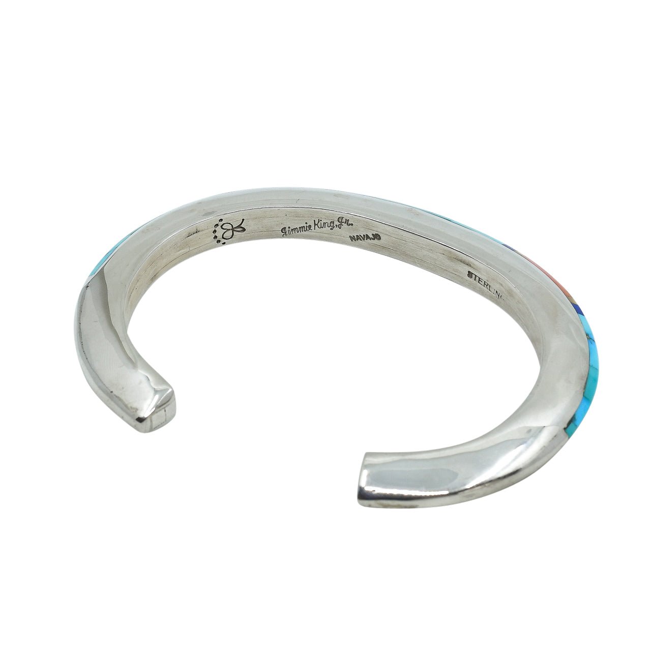 Jimmie King Jr. Sky High Bracelet of Inlay - Turquoise & Tufa