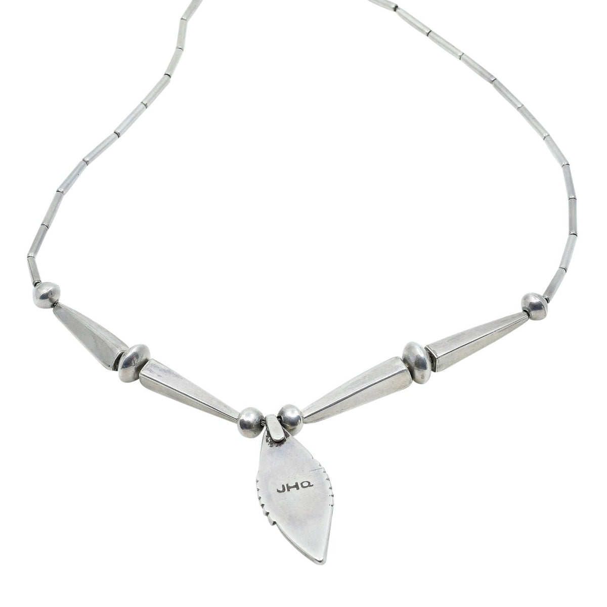 Joe H. Quintana Necklace of Silver & Turquoise - Turquoise & Tufa