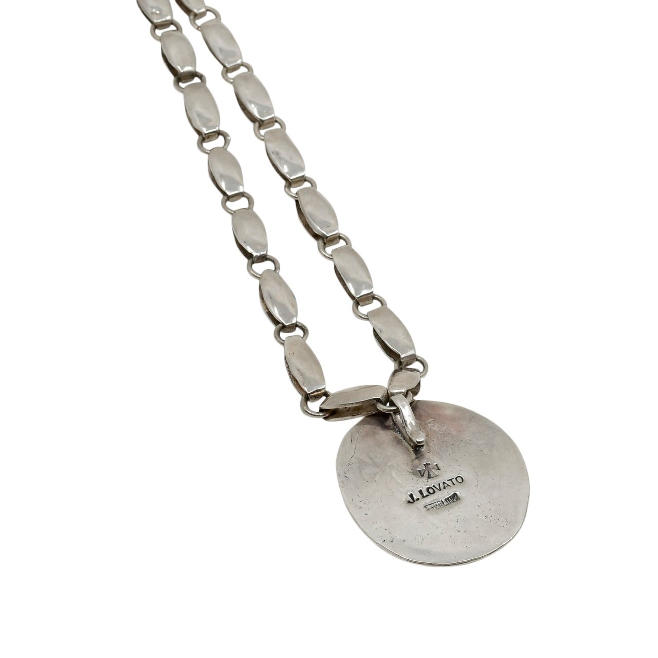 Julian Lovato Necklace of Silver and Turquoise - Turquoise & Tufa