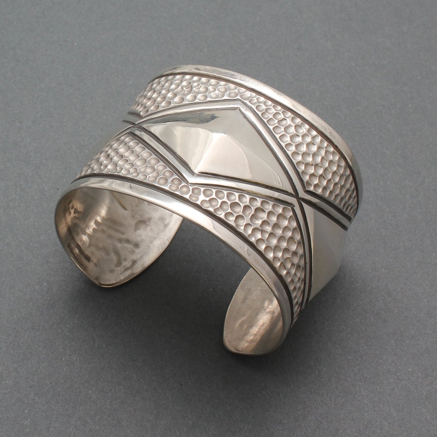 Kay Begay Rogers Silver Cuff Bracelet - Turquoise & Tufa