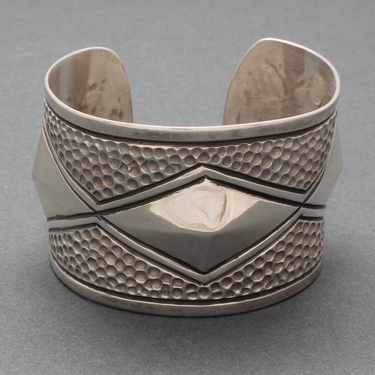 Kay Begay Rogers Silver Cuff Bracelet - Turquoise & Tufa