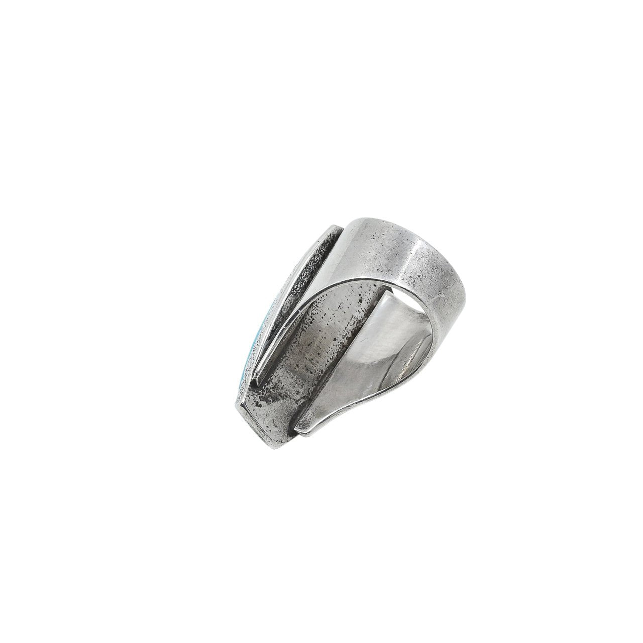 Larry Golsh Ring of Natural Turquoise - Turquoise & Tufa