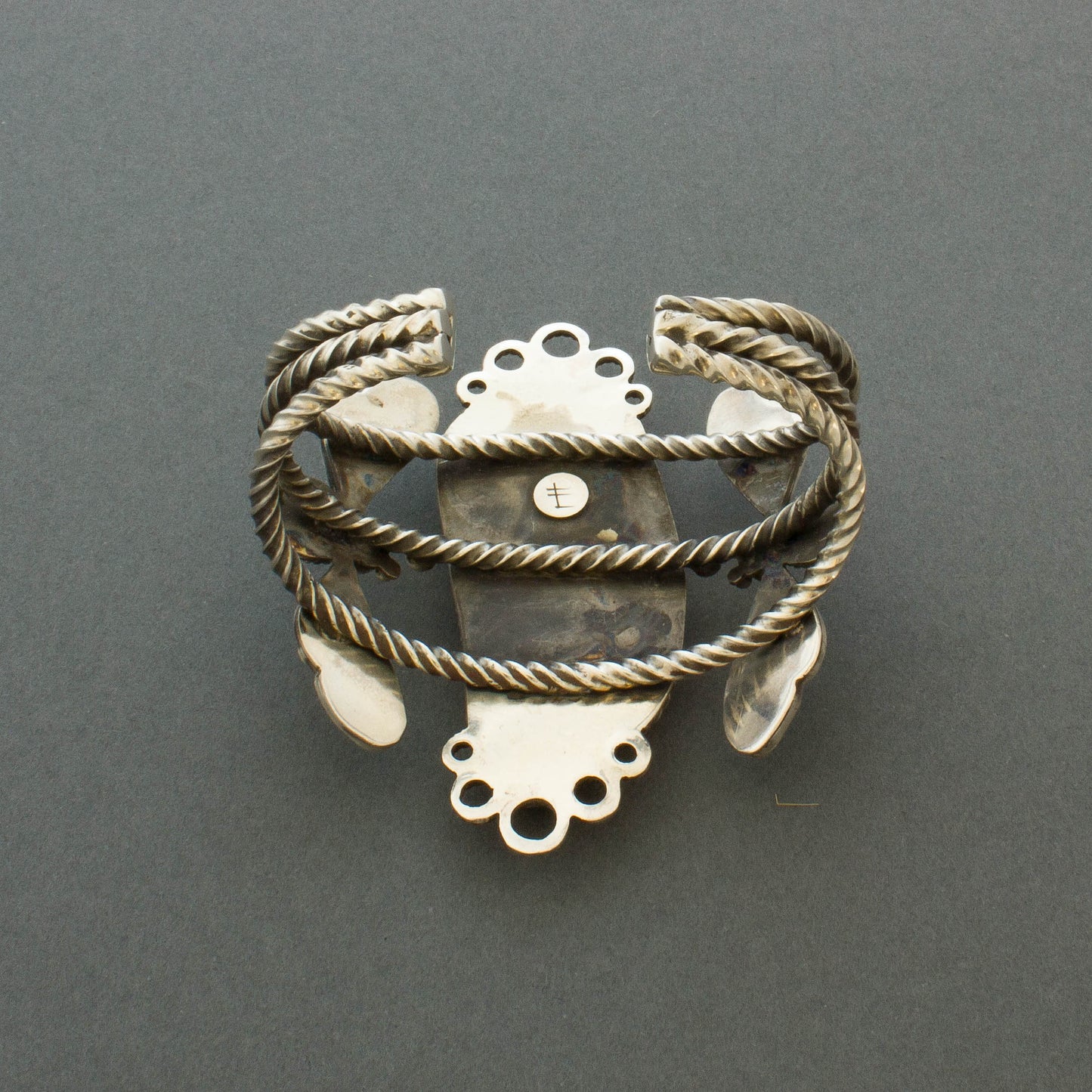 Liz Wallace Bracelet of Royston Turquoise with Flying Bugs - Turquoise & Tufa