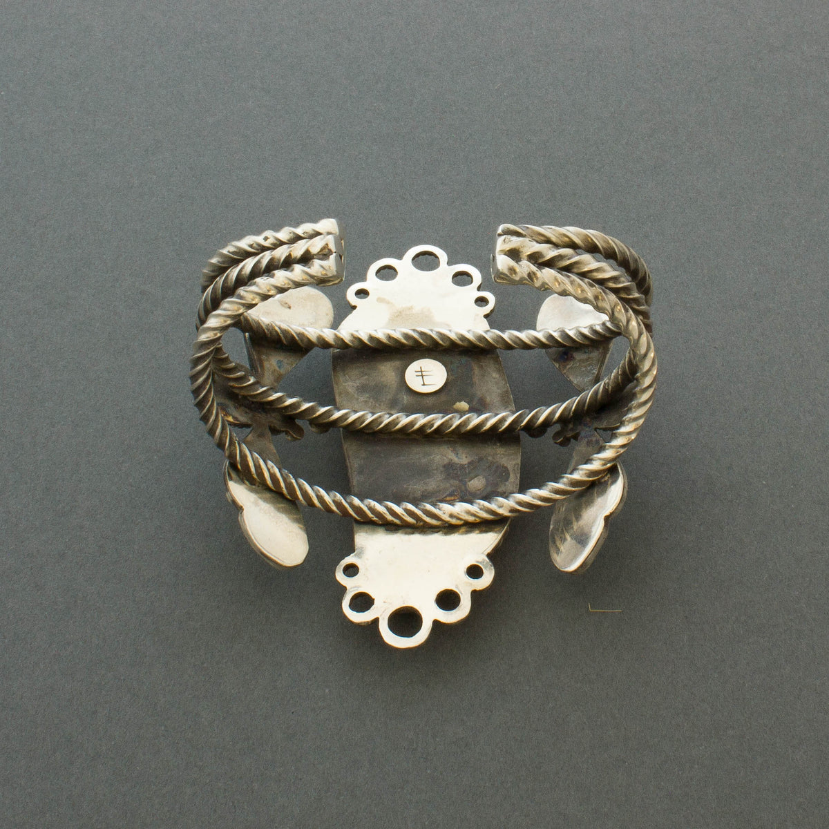 Liz Wallace Bracelet of Royston Turquoise with Flying Bugs - Turquoise & Tufa
