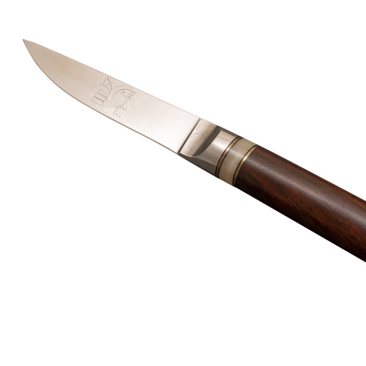 Northwest Coast Design Knife By Boye and Matt Conable of William Henry - Turquoise & Tufa