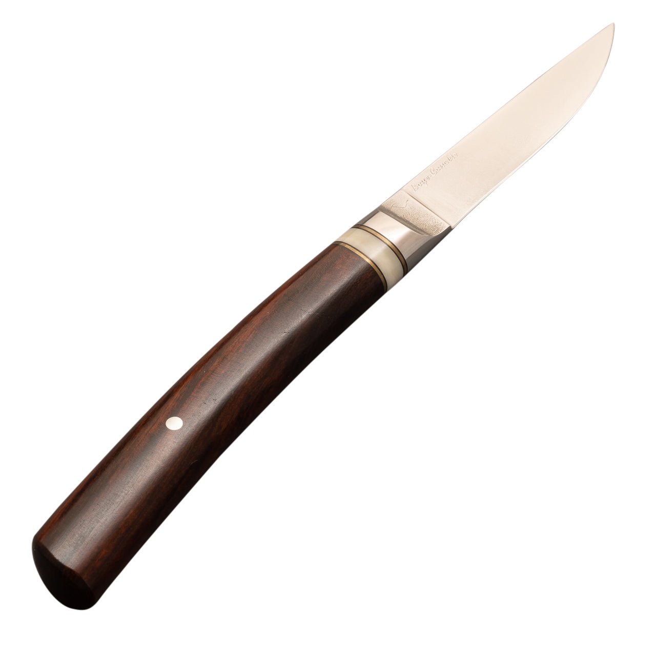 Northwest Coast Design Knife By Boye and Matt Conable of William Henry - Turquoise & Tufa