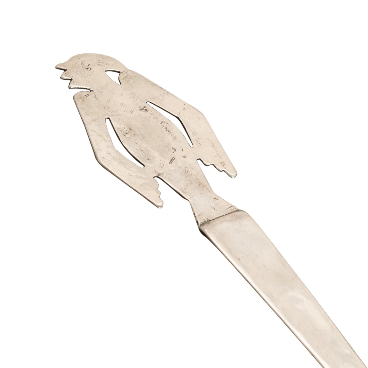 Old Navajo Silver Eagle Letter Opener Set With Turquoise - Turquoise & Tufa