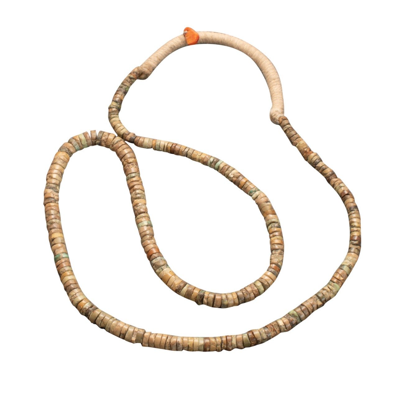 Ray Lovato Single Strand Heishi Necklace of Natural Damele Turquoise - Turquoise & Tufa
