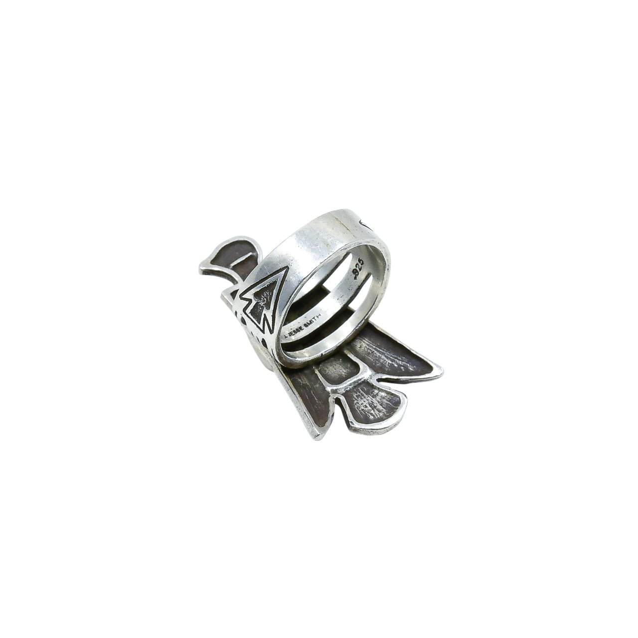Thunderbird Ring With Turquoise by Jennifer Jesse Smith - Turquoise & Tufa