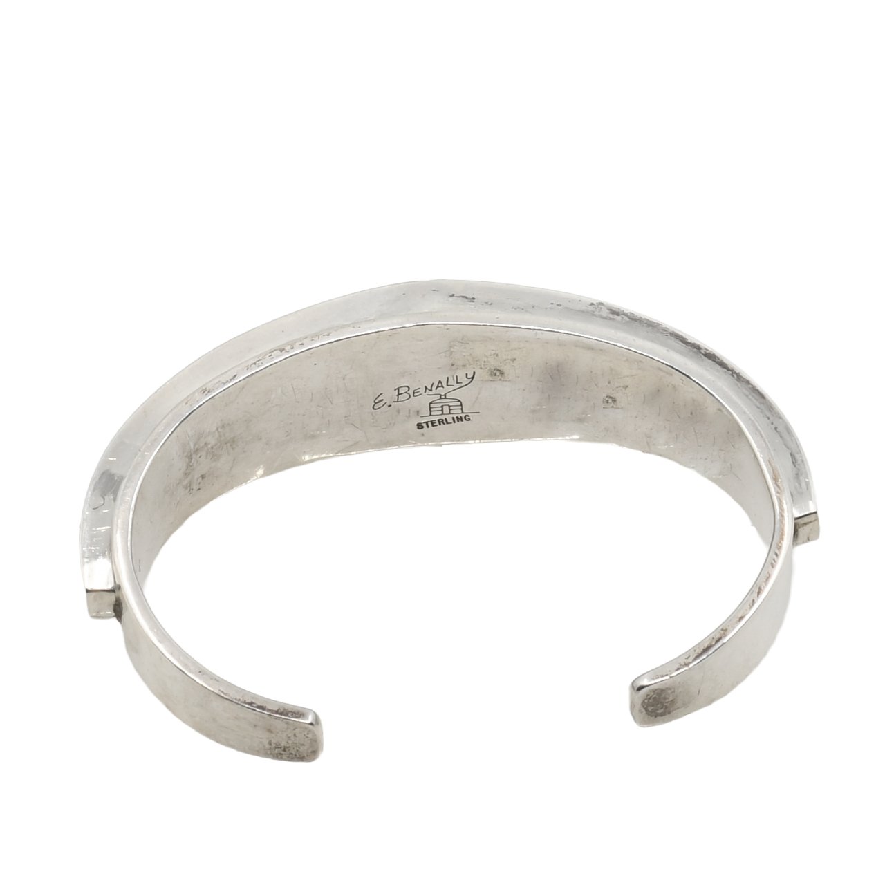 Vintage Ernest Benally Bracelet With Inlay - Turquoise & Tufa