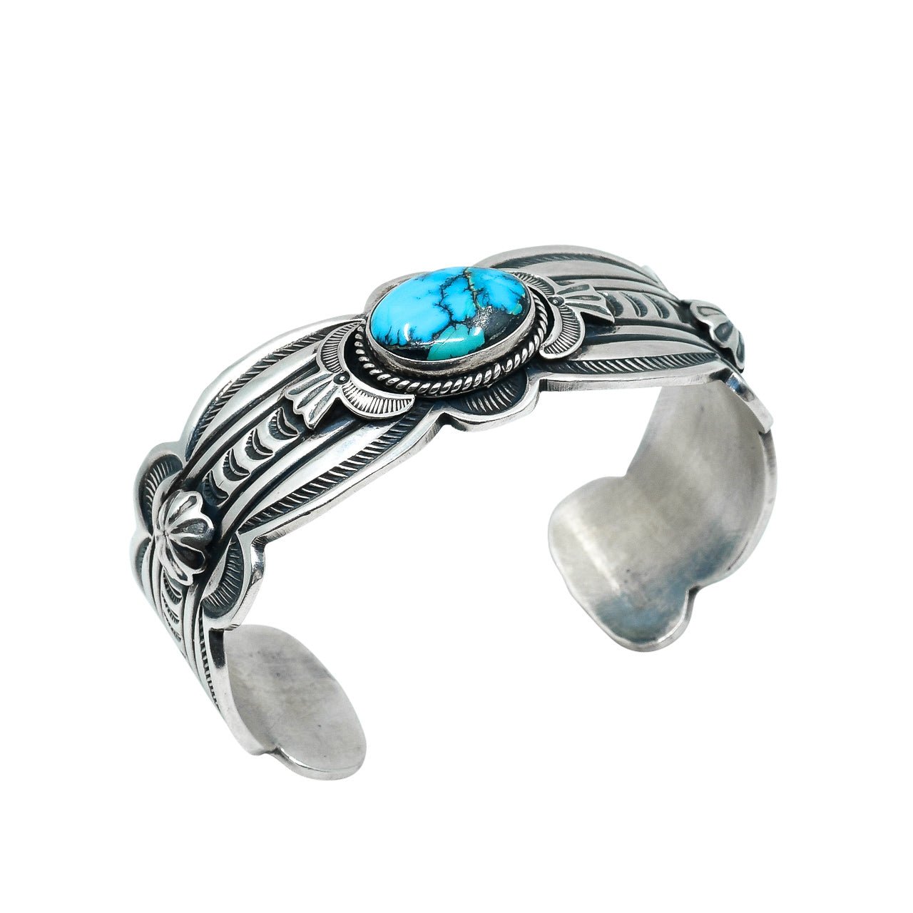 Vintage Gary Reeves Bracelet of Natural Turquoise - Turquoise & Tufa