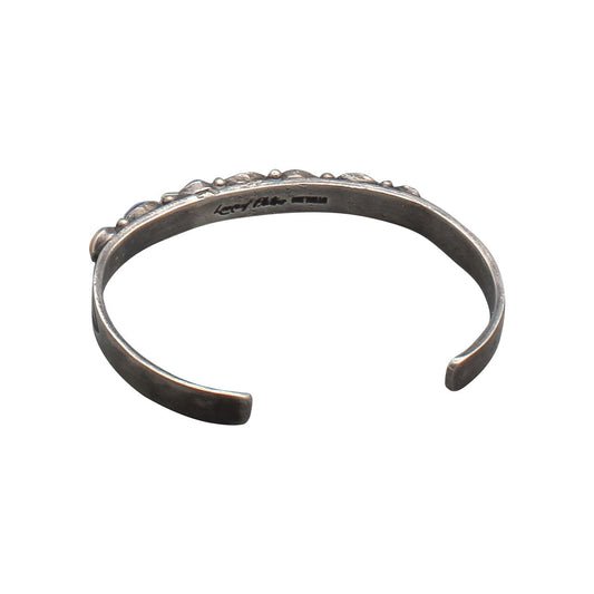 Vintage Leonard Platero Bracelet With Lapis and Spiny Oyster Hearts - Turquoise & Tufa