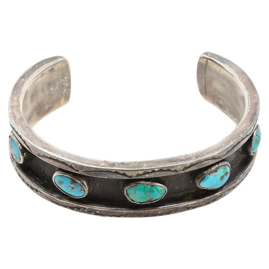 Vintage Turquoise ShadowBox Bracelet Les Baker Shop - Turquoise & Tufa