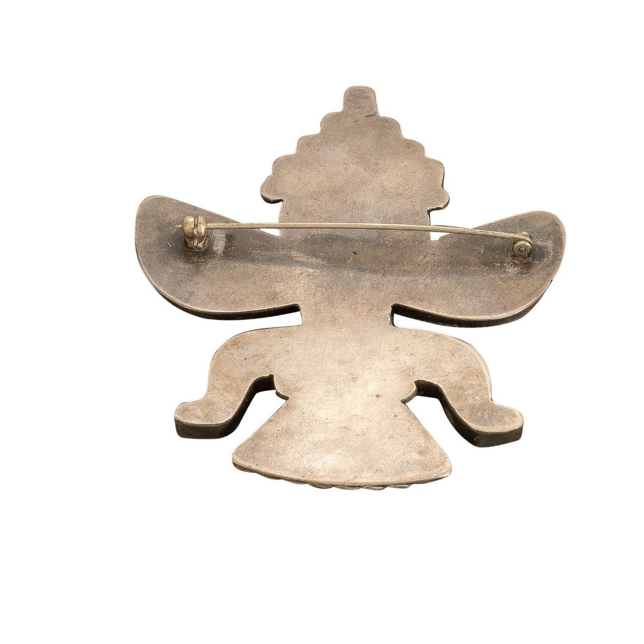 Vintage Zuni Knifewing Brooch of Mosaic Inlay - Turquoise & Tufa