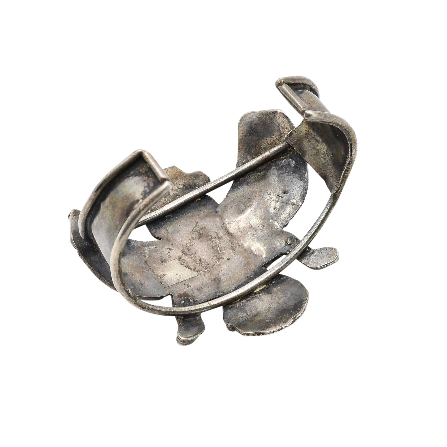 Vintage Zuni Knifewing Inlay Bracelet - Turquoise & Tufa