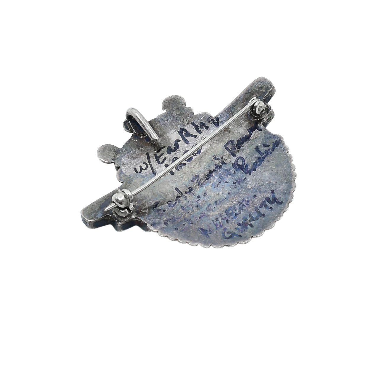 Vintage Zuni Sun Katsina Pin Pendant and Earring Set - Turquoise & Tufa