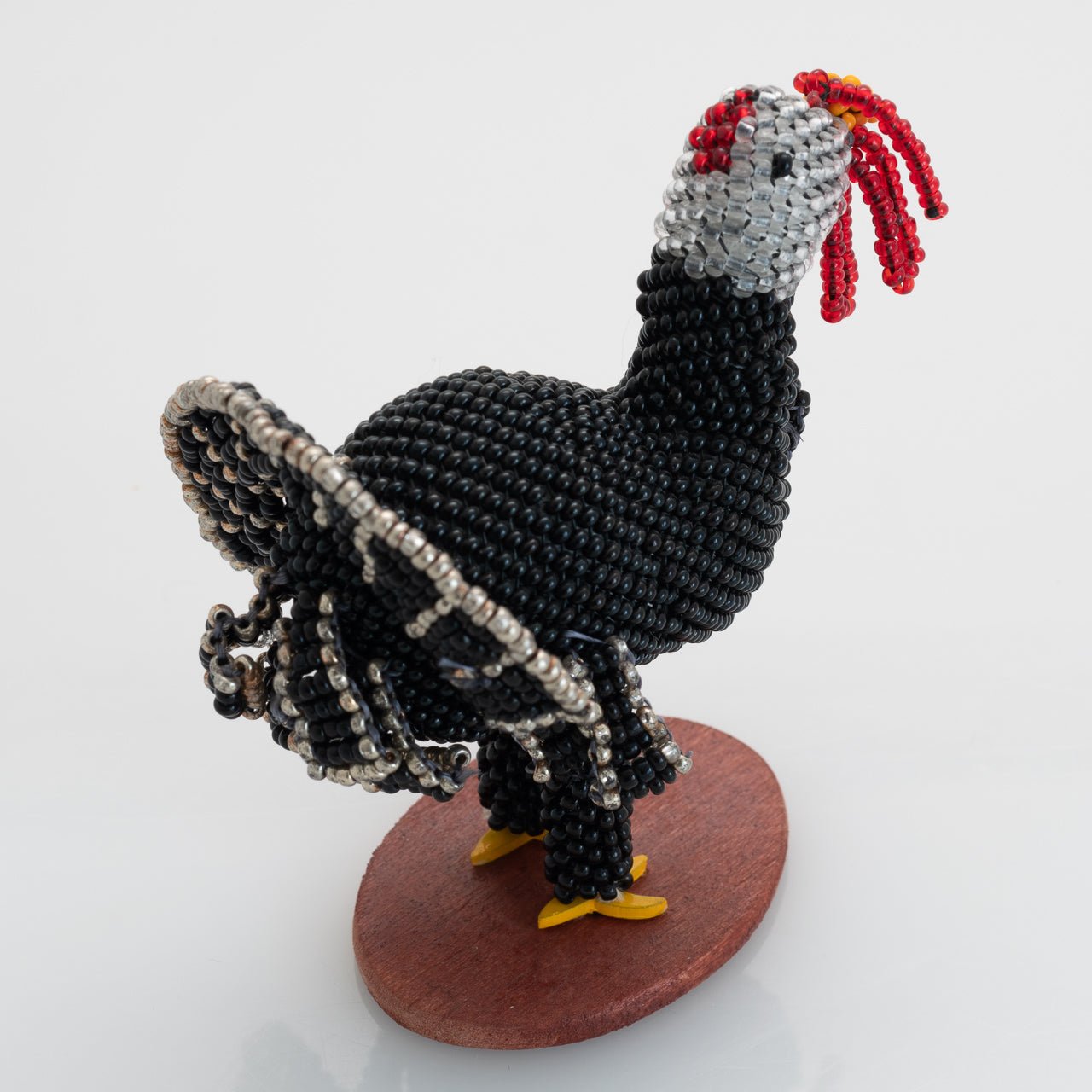 Zuni Beaded Folk Art Turkey By Larissa Gaspar - Turquoise & Tufa