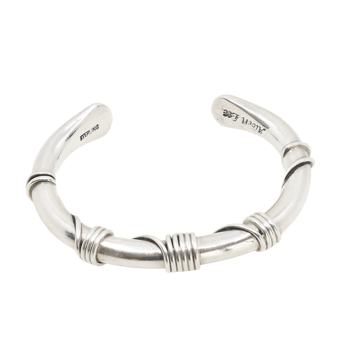 Albert Lee Navajo Silver Heavy Gauge Twisted Wire Guard Bracelet