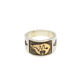 Arland Ben Ring of Silver and 14k Gold Overlay Bear