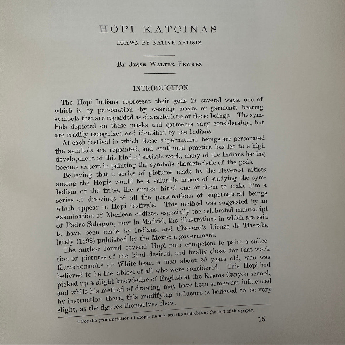 Book Hopi Katcinas Drawn By Native Artists By Fewkes Instro