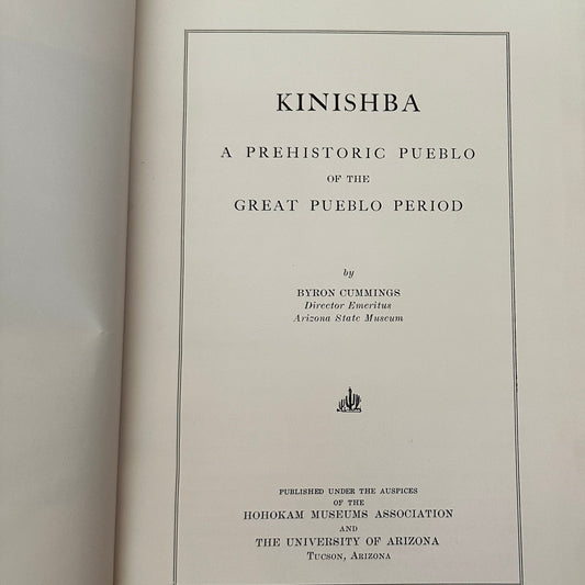 Book: Kinishba, A Prehistoric Pueblo of the Great Pueblo Period