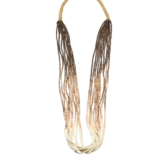 Deanna Tenorio Necklace 10 Strands Fine Ombre Shell Heishi Beads