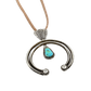 Early Navajo Double Naja Pendant of Silver and Turquoise