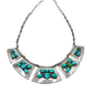 Frank Patania Sr. Turquoise Butterfly Necklace Sterling silver with open work designs of turquoise butterflies