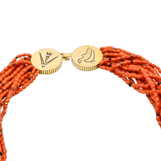 Gail Bird and Yazzie Johnson Necklace of Coral