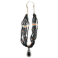 Jake And Irene Livingston Necklace of Onyx Turquoise Coral and Gold Beads