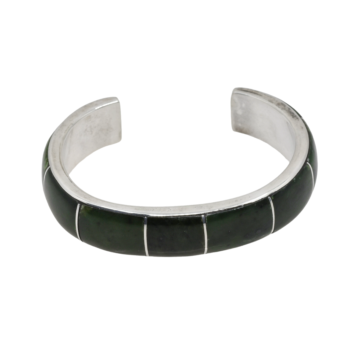Manuel Weahkee Bracelet of Sterling Silver and Jade b