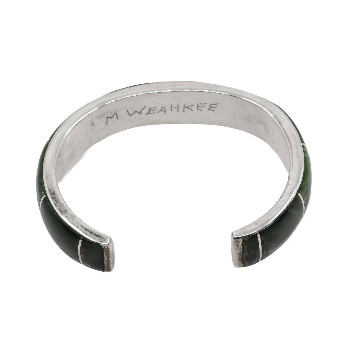 Manuel Weahkee Bracelet of Sterling Silver and Jade