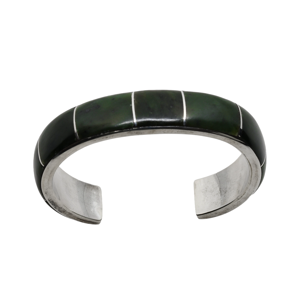 Manuel Weahkee Bracelet of Sterling Silver and Jade a