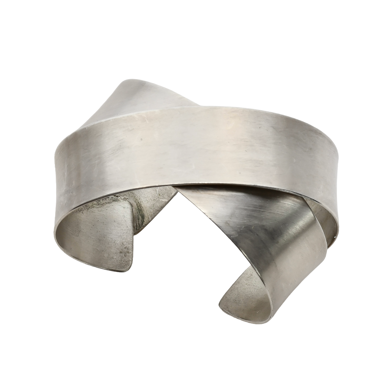 Maria Samora Sterling Silver Bracelet Crisscross Cuff