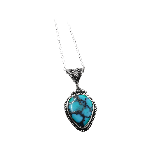 Natural Turquoise Pendant by Perry Shorty