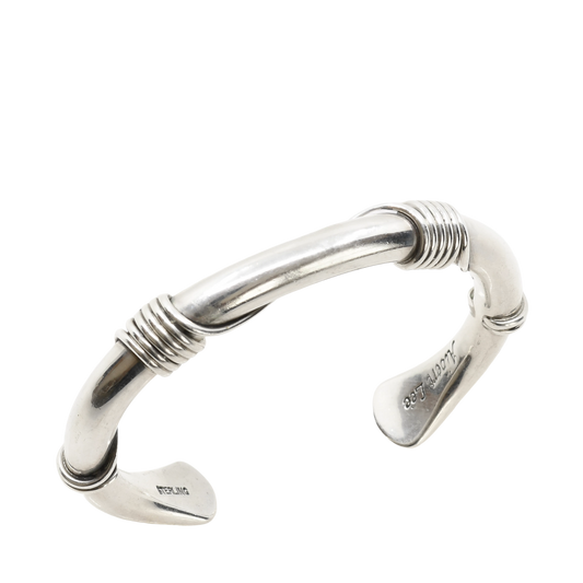 Navajo Silver Twist Wire Guard Bracelet by Albert Lee