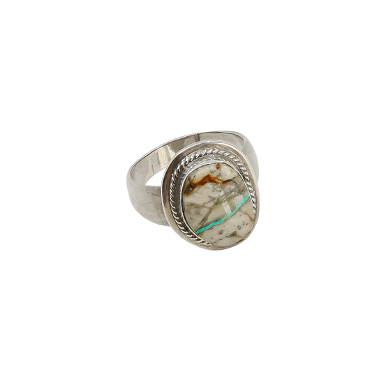 Pete Sanchez Ring of Boulder Ribbon Turquoise