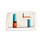Richard Chavez Contemporary Buckle of Silver and Mosaic Inlay