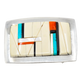 Richard Chavez Contemporary Buckle of Silver and Mosaic Inlay