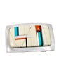 Richard Chavez Contemporary Buckle of Silver and Mosaic Inlay