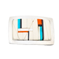 Richard Chavez Contemporary Buckle of Silver and Mosaic Inlay