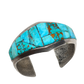 Vintage Harold Lovato Bracelet of Cobblestone Inlay Turquoise