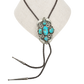 Vintage Navajo Bolo With Turquoise and Silver Leaf Work