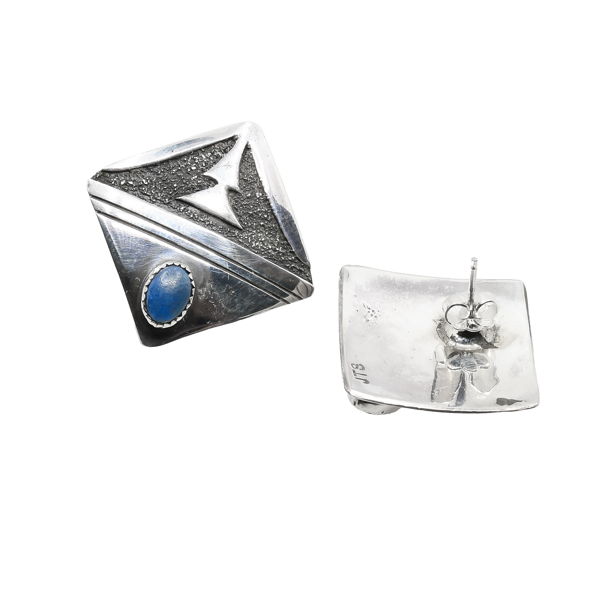 Vintage Navajo Juan Singer Modernist Earrings