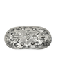 An Oval Silver Navajo Hair Barrette with decorations of Leaf and Flower Stamp work and Repousse