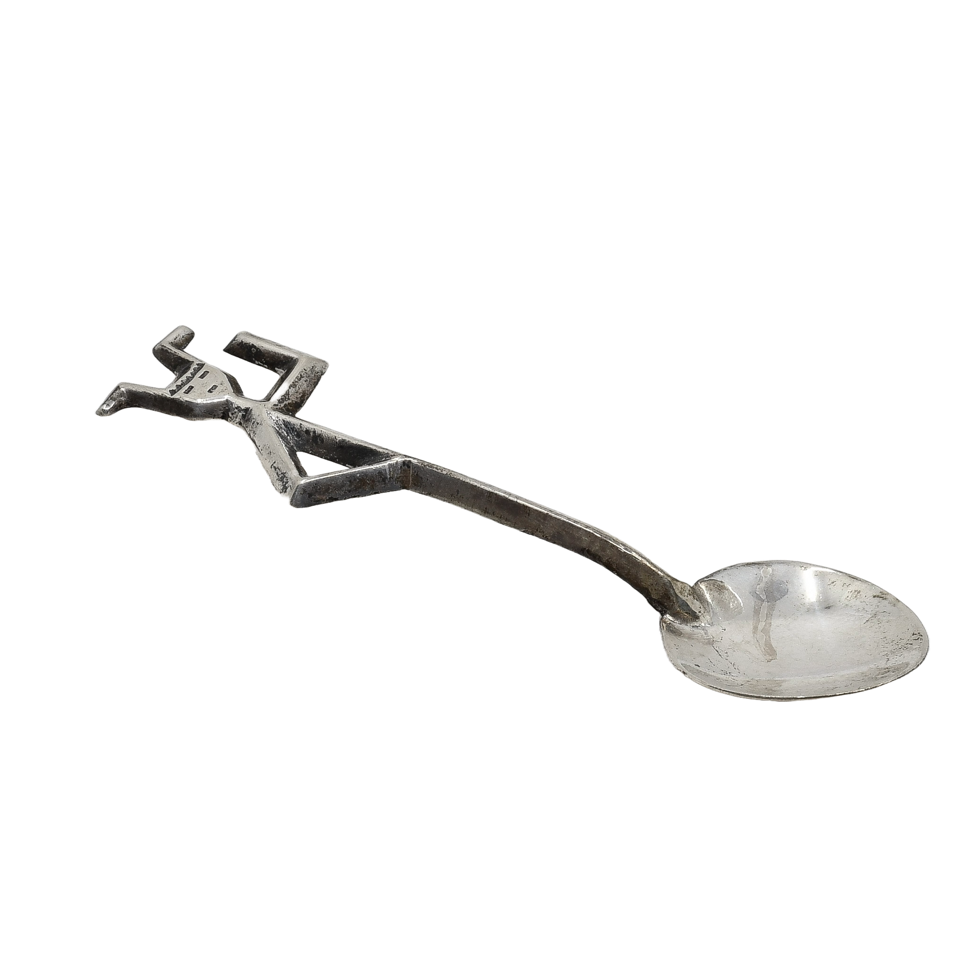 Vintage Navajo Silver Yei Spoon by Frances Jones