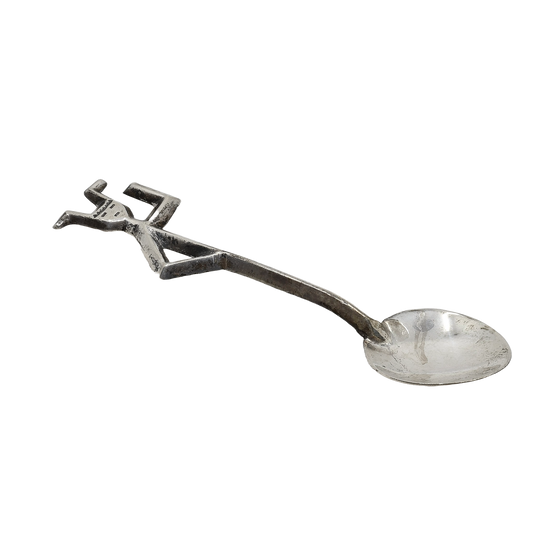 Vintage Navajo Silver Yei Spoon by Frances Jones
