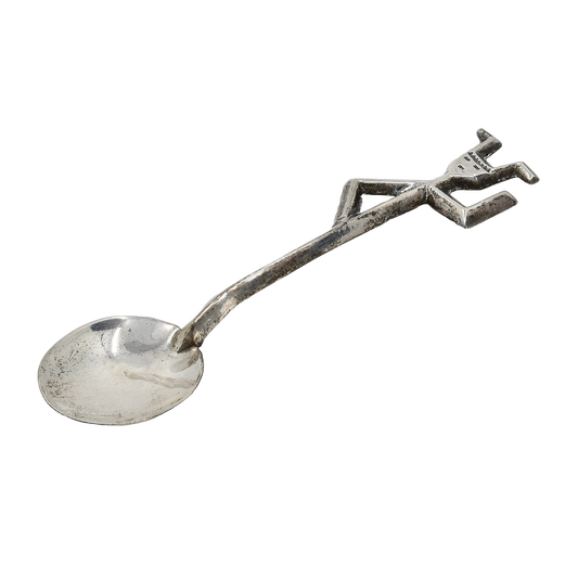 Vintage Navajo Silver Yei Spoon by Frances Jones
